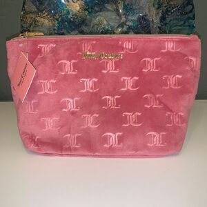 Juicy Couture Makeup Bag Velour Blush Pink NEW